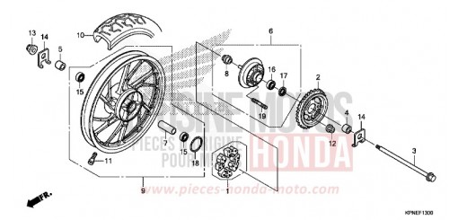 REAR WHEEL GLR1251WHF de 2015